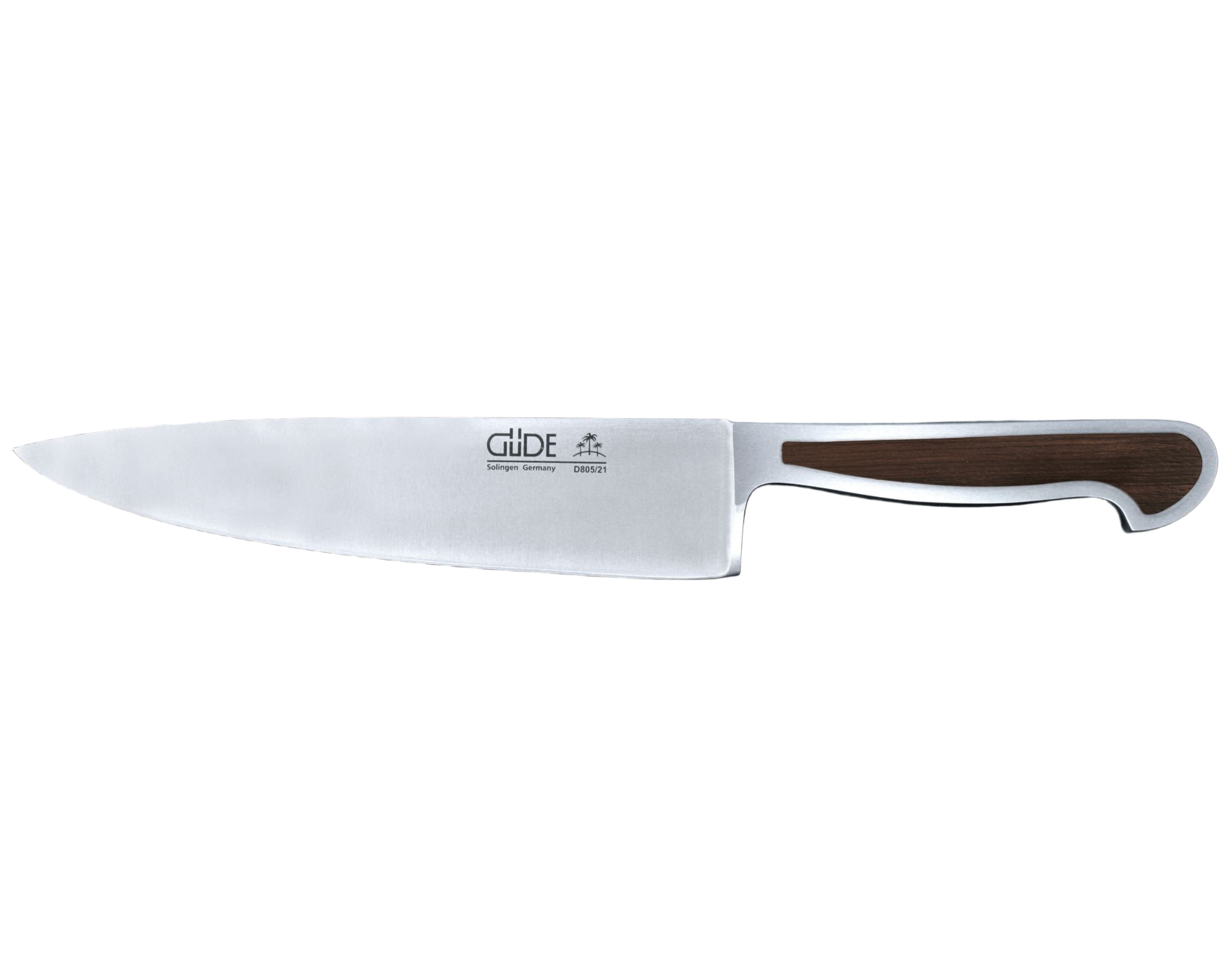 Gude Delta Series Forged Double Bolster Chef's Knife 8-in, African Blackwood Handle - Gude Shop USA