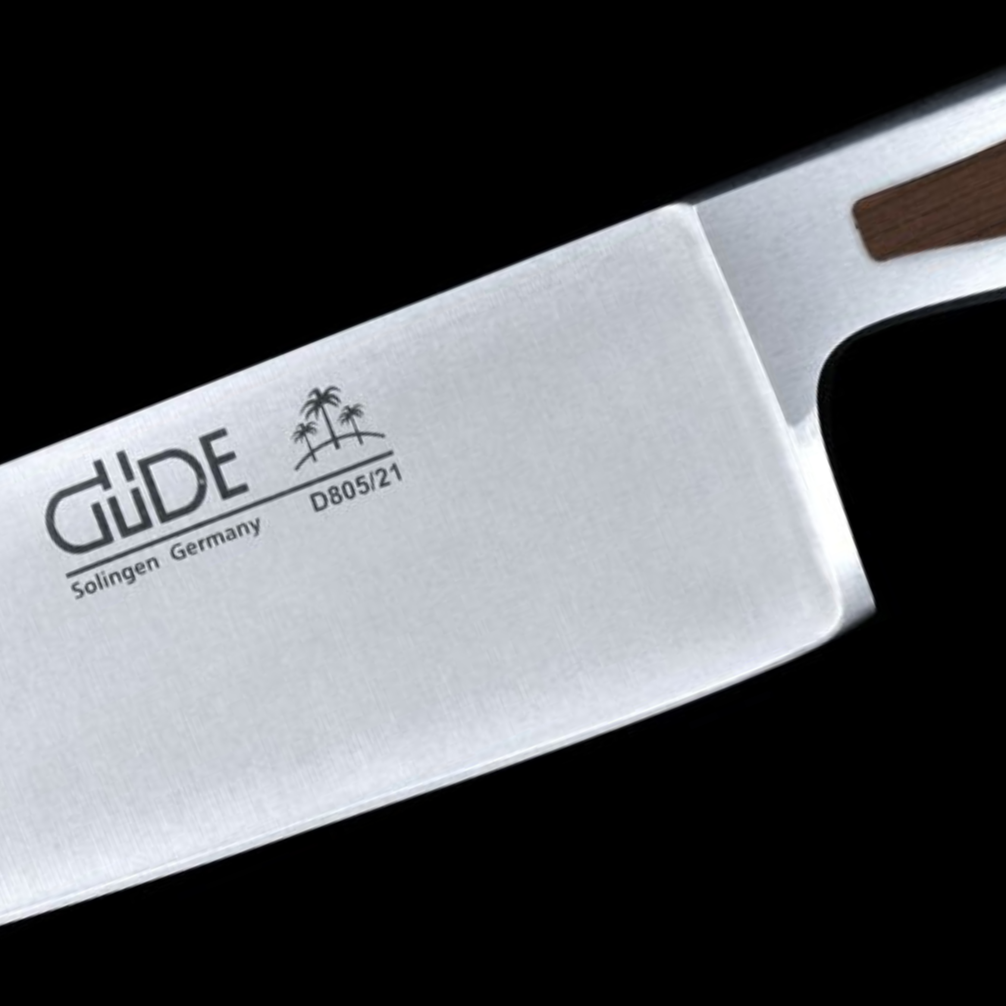 Gude Delta Series Forged Double Bolster Chef's Knife 8", African Black Wood Handle - GuedeUSA