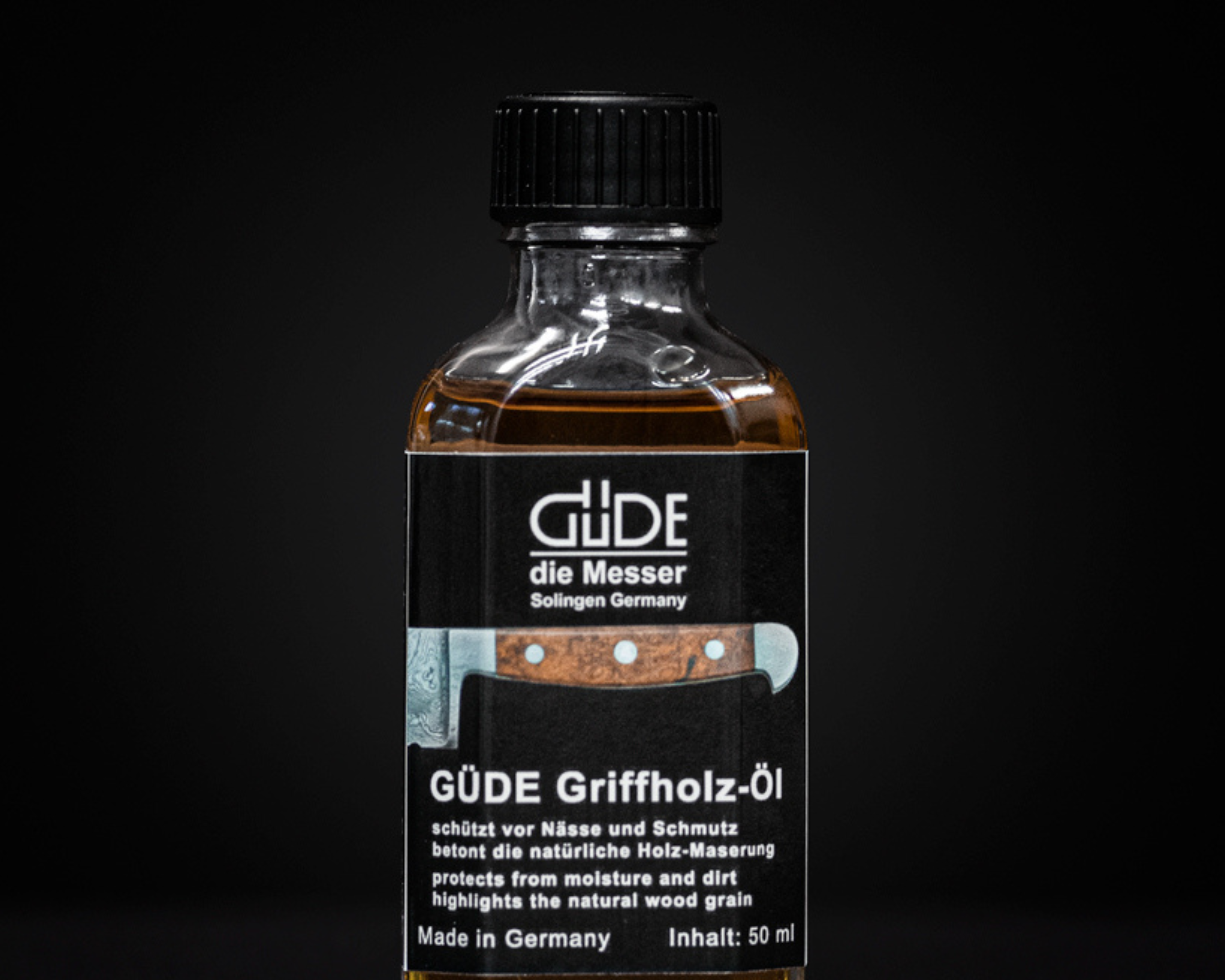 Güde knife wood oil, 50 ml, protects wooden handles from moisture and dirt