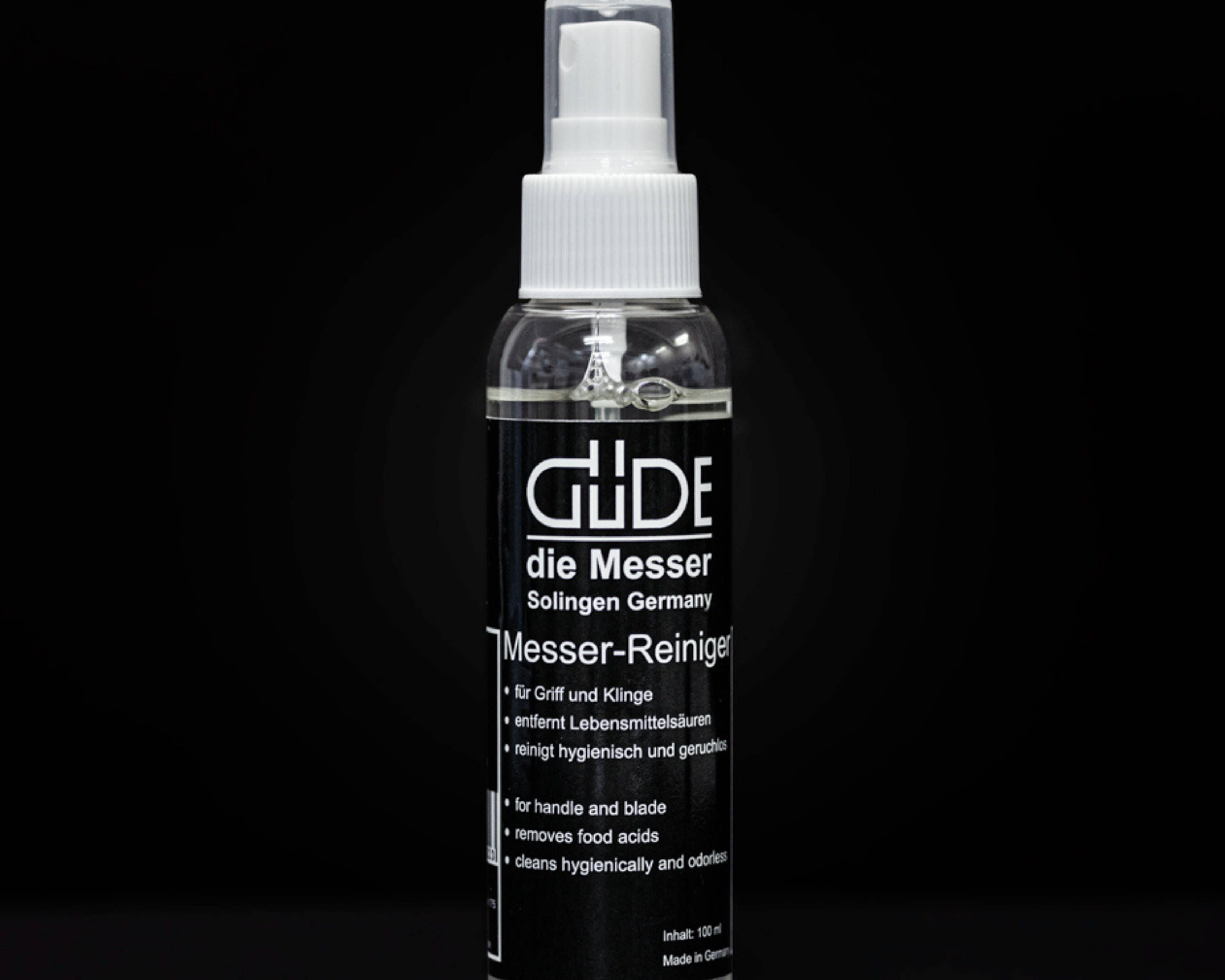 Güde knife cleaning soap, 100 ml, odorless pH 9.5 cleaner for blade and handle