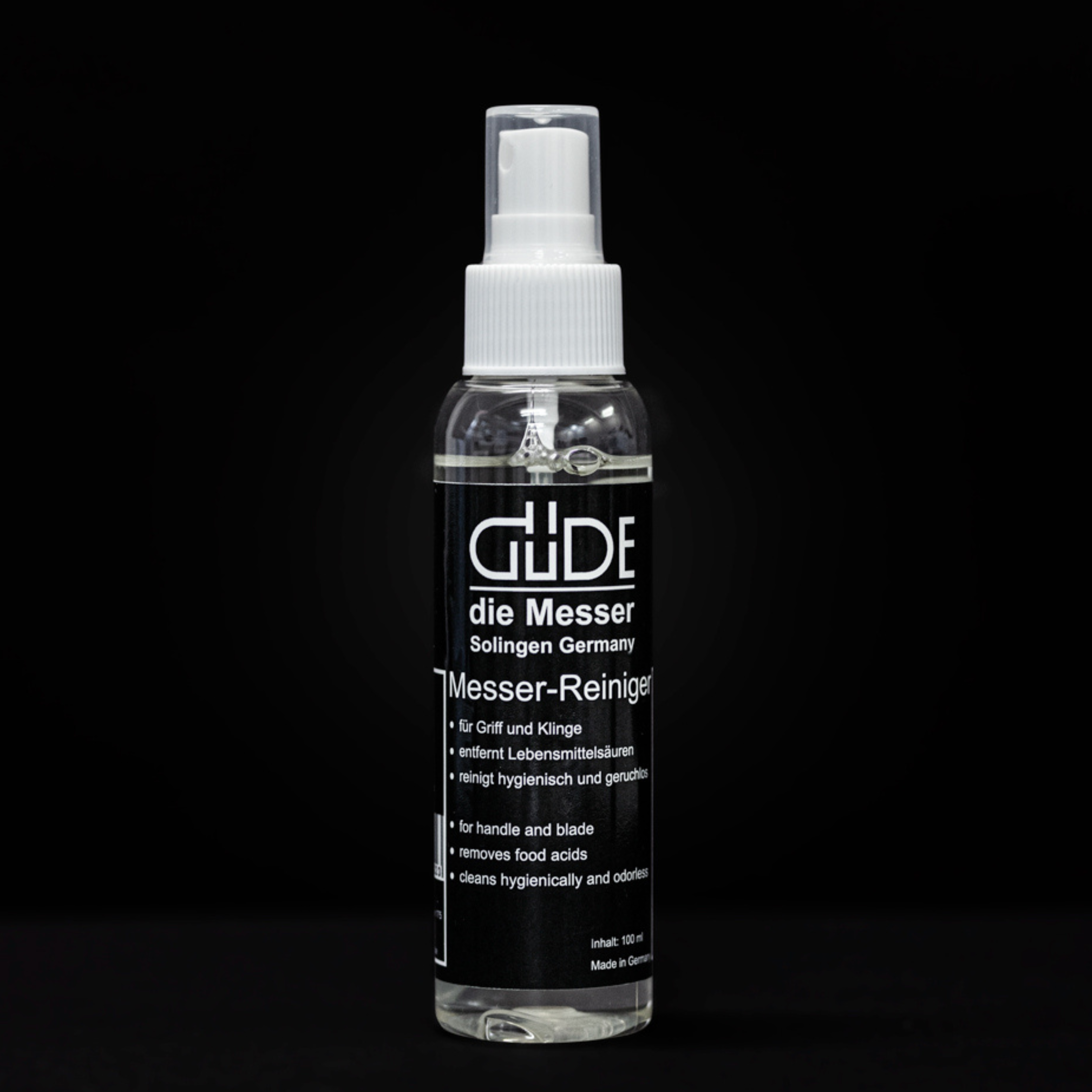 Güde knife cleaning soap, 100 ml, odorless pH 9.5 cleaner for blade and handle