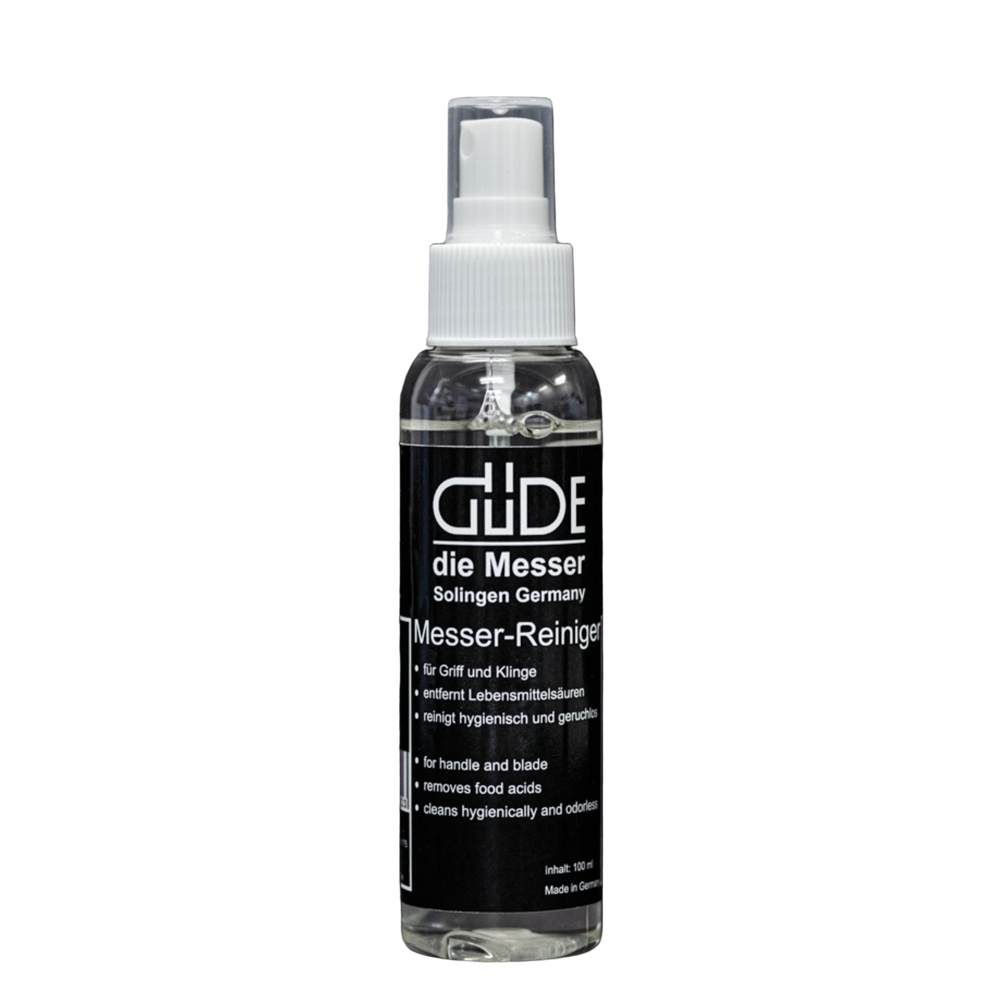 Güde knife cleaning soap in a 100 ml bottle, care product for Güde knife blades and handles