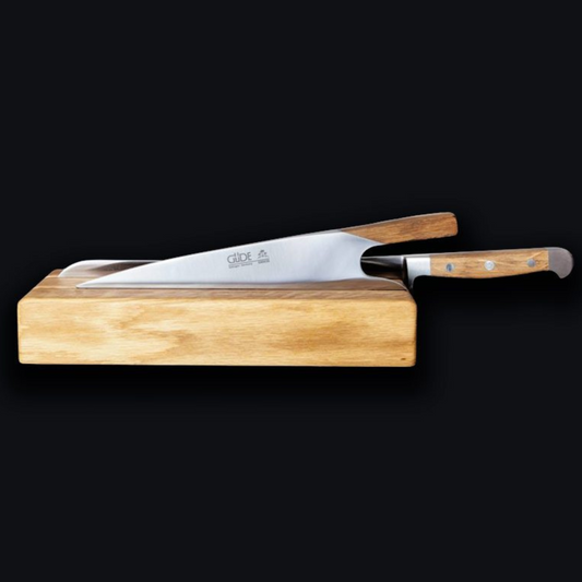 Gude Knife Block for "The Knife" and Bread Knife, Oakwood - GuedeUSA