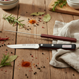 Gude Universal Series Utility Serrated Knife 4-in, Black / Red Hostaform Handle – Gude Shop USA
