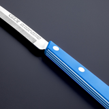 Gude Universal Knife Series 4", White / Blue Hostaform Handle and Serrated Blade - GuedeUSA