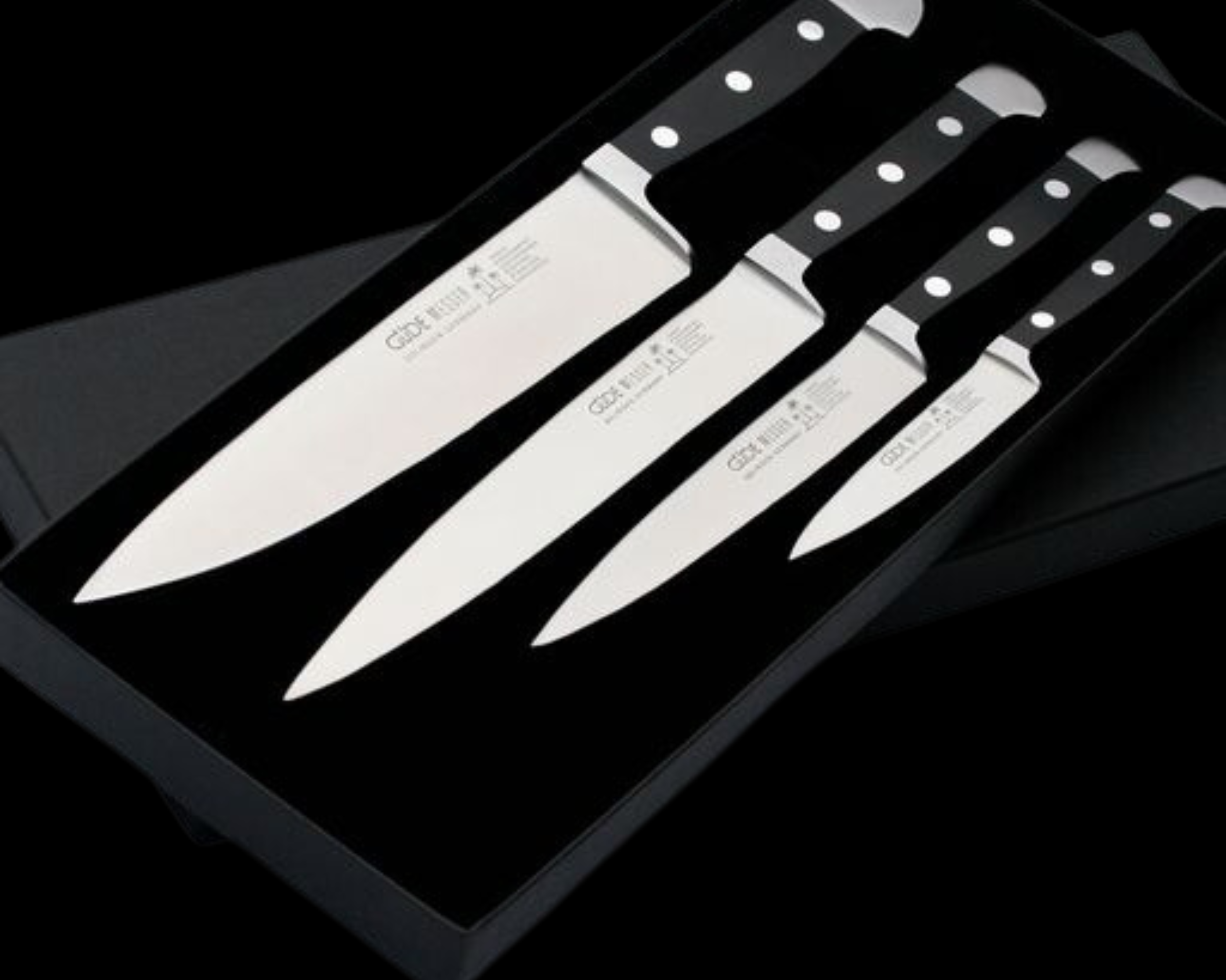 Gude Alpha Series 4pc Set, Black Hostaform Handle - GuedeUSA