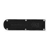 Güde leather sheath in tanned cowhide, a 6-in blade guard for paring and utility knives