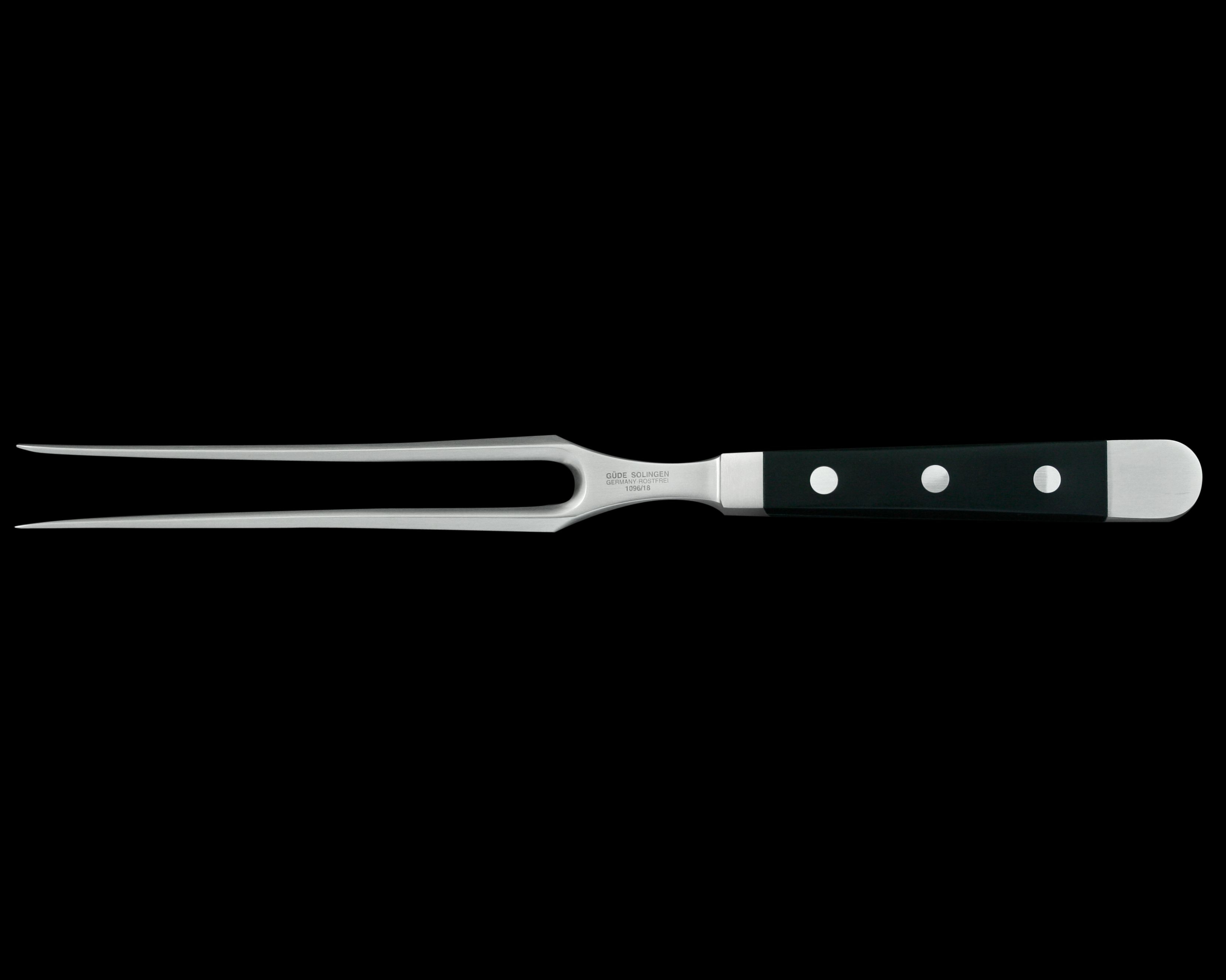 Güde Alpha Series Meat Fork 7-inch, forged from a single bar of steel for a harder, thicker blade