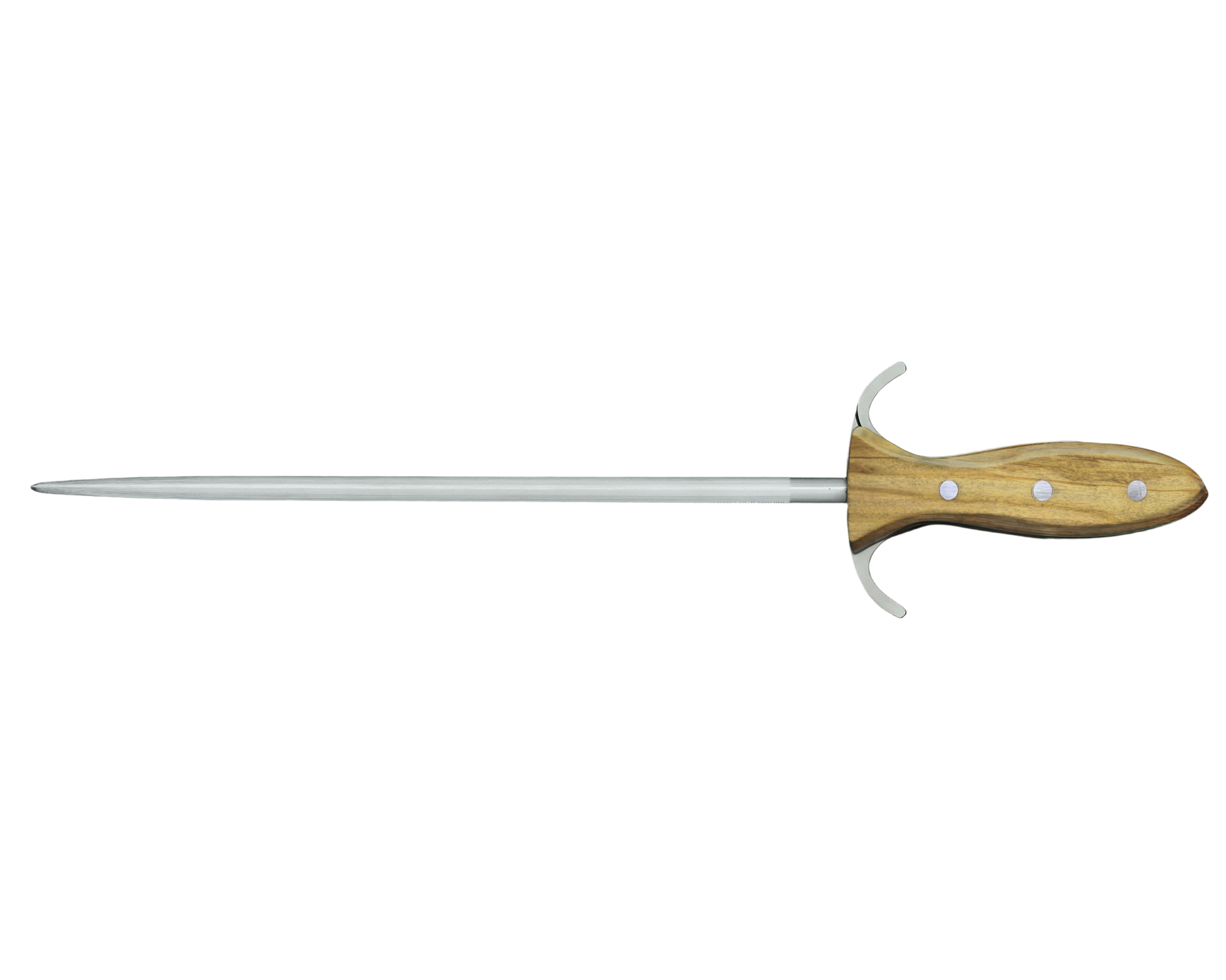 Güde Alpha Olive D'Artagnan Sharpening Steel 12-in with olive wood handle, hand-forged in Solingen, Germany