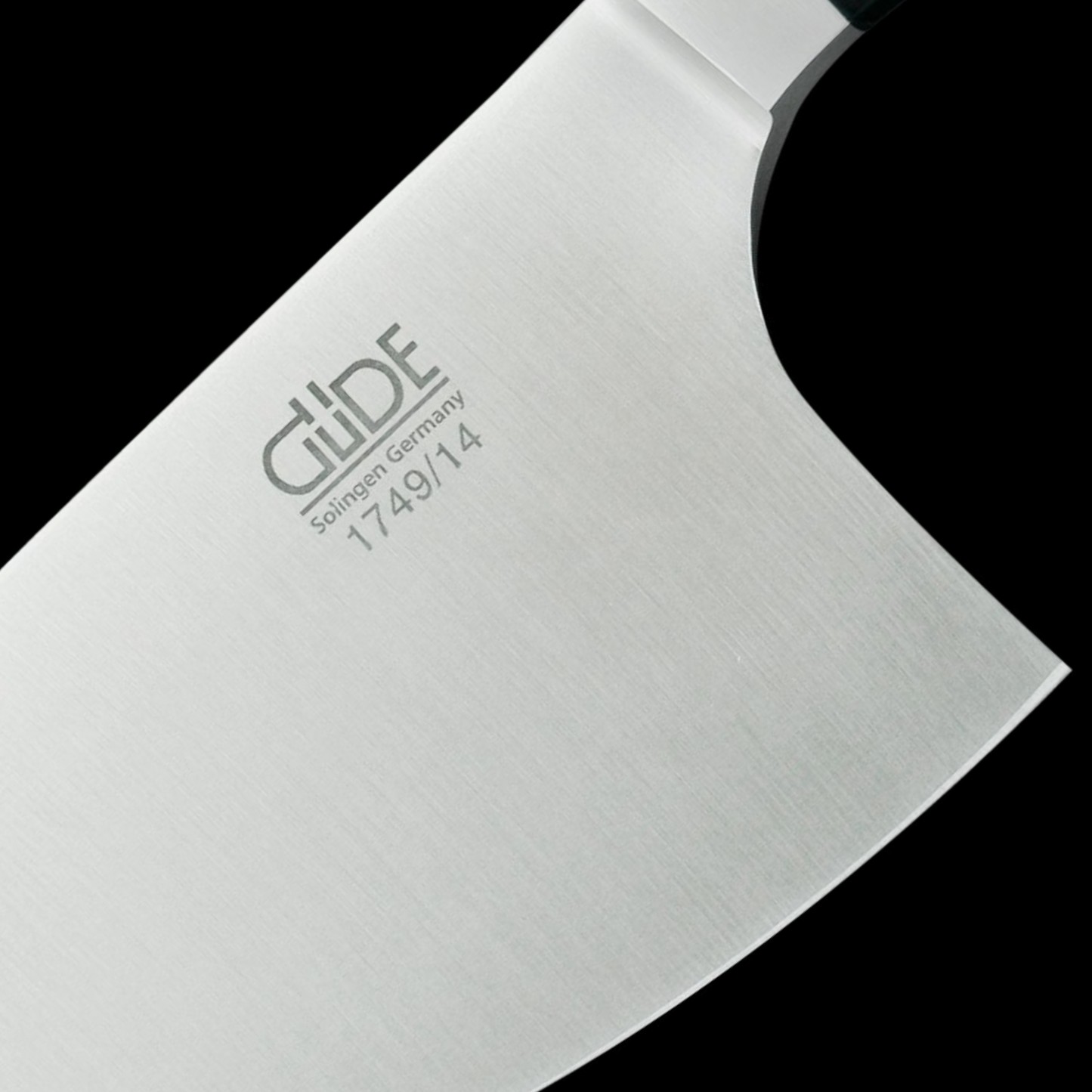 Gude Alpha Series Forged Double Bolster Herb Knife 5", Black Hostaform Handle - GuedeUSA