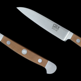 Gude Alpha Pear Series Forged Double Bolster Paring Knife 3", Pearwood Handle - GuedeUSA