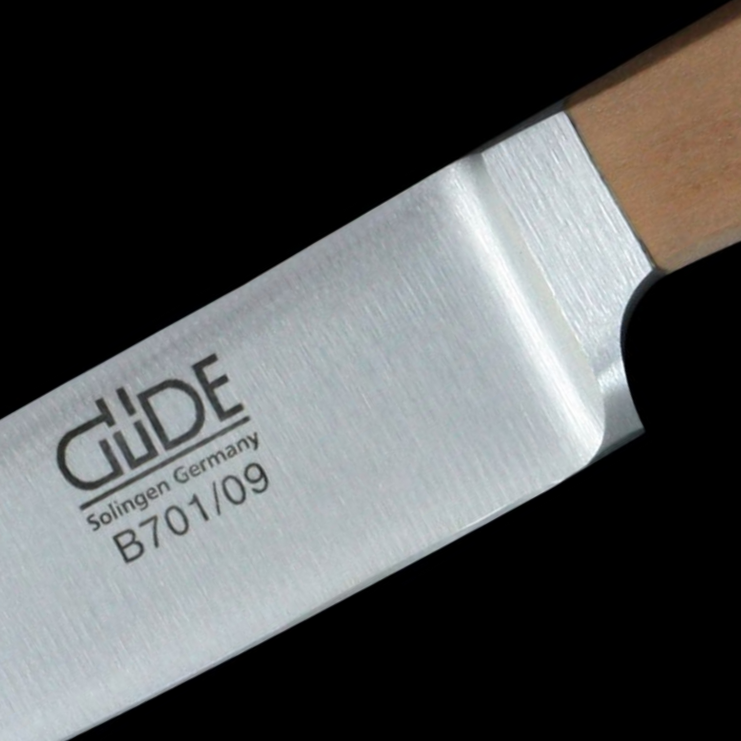 Gude Alpha Birne Series Forged Double Bolster Utility Knife 3", Pearwood Handle - GuedeUSA