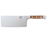 Gude Alpha Pear Series Forged Double Bolster Cleaver 7-in / 14.1-oz, Luxury Pear Wood Handle - Gude Shop USA