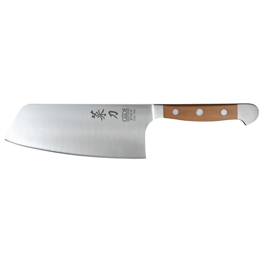 Gude Alpha Pear Series Forged Double Bolster Chinese Chai Dao Chef's Knife 6-in, Luxury Pear Wood Handle