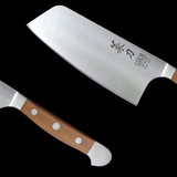 Gude Alpha Pear Series Forged Double Forged Chinese Chef Knife 6", Pearwood Handle - GuedeUSA