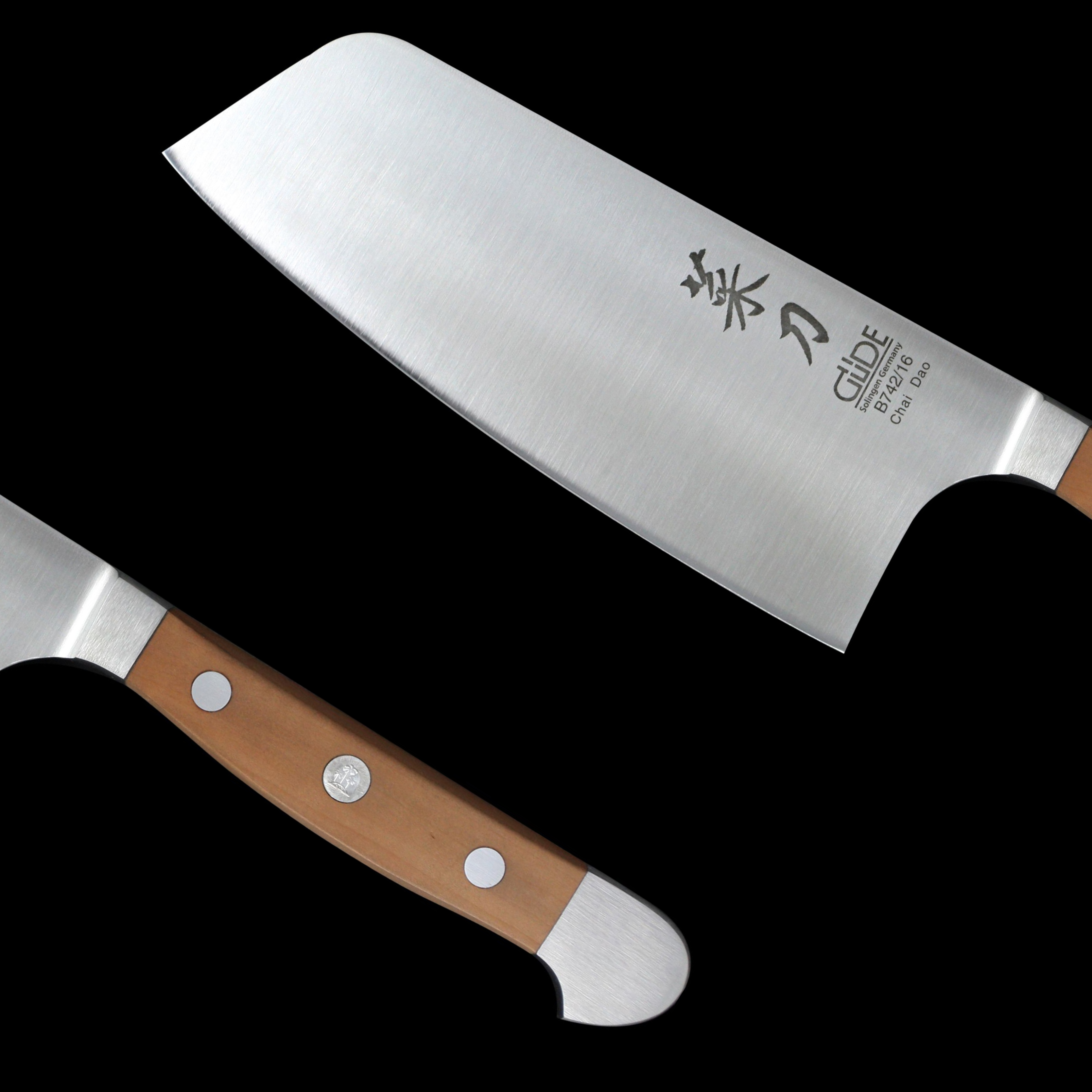 Gude Alpha Pear Series Forged Double Forged Chinese Chef Knife 6", Pearwood Handle - GuedeUSA