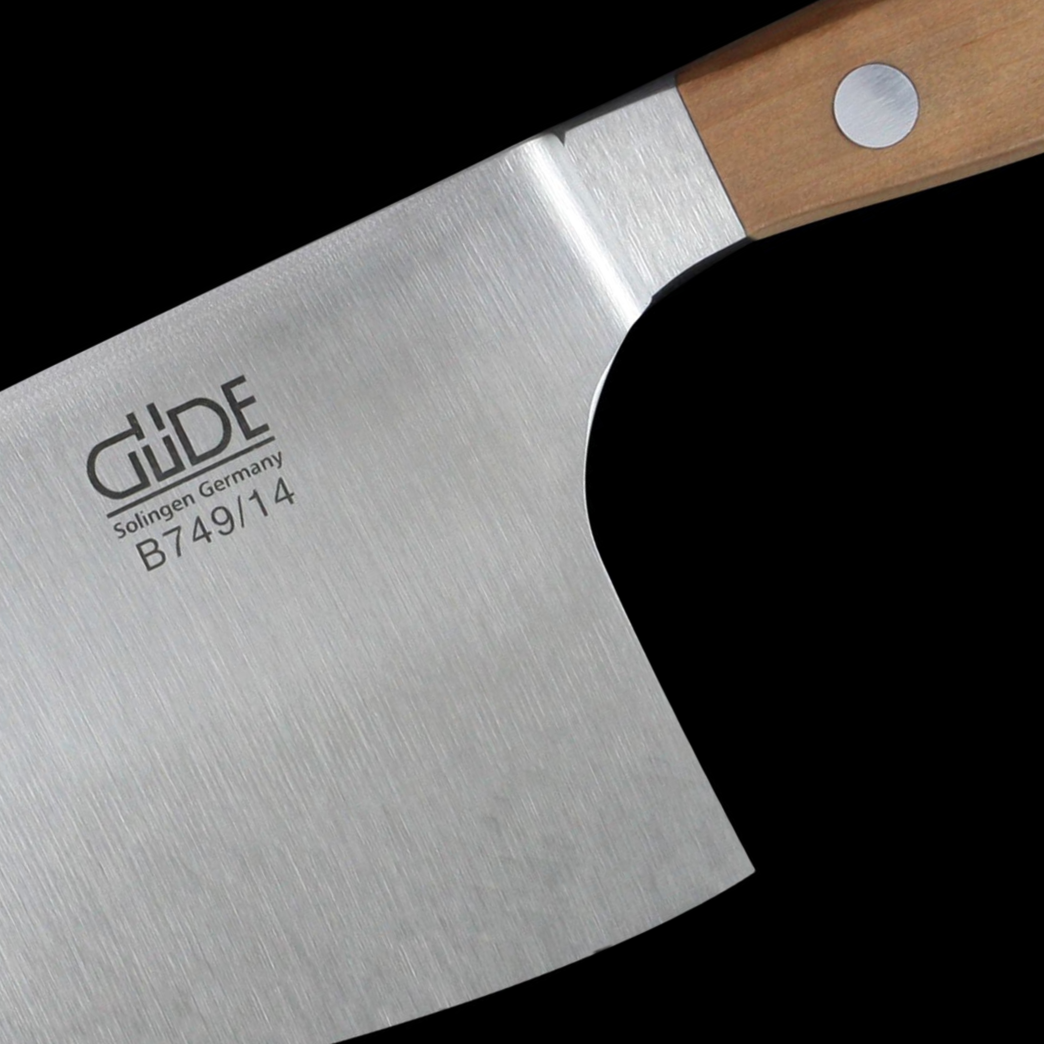 Gude Alpha Pear Series Forged Double Bolster Hard Cheese Knife 3", Pearwood Handle - GuedeUSA