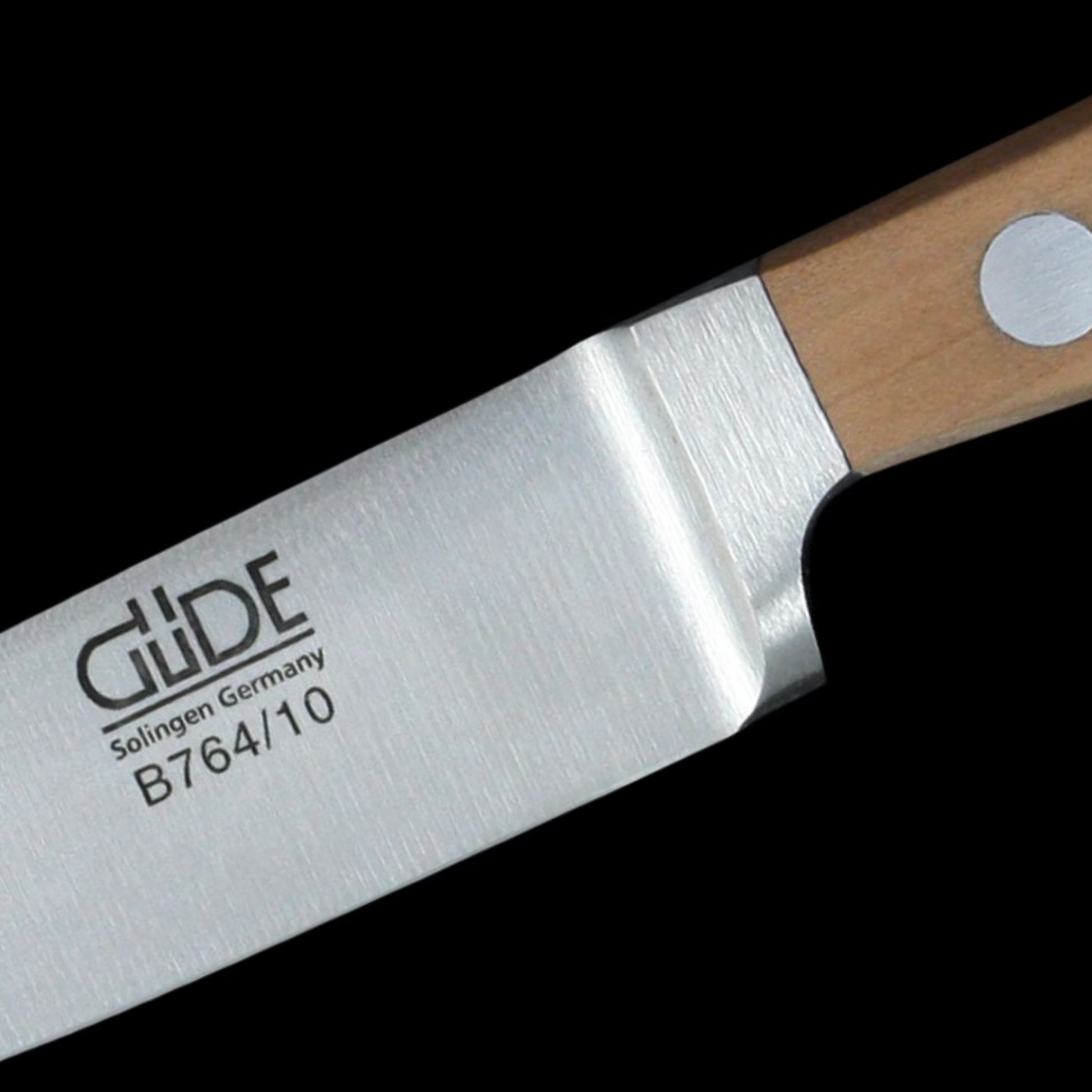 Gude Alpha Birne Series Forged Double Bolster Paring Knife 4", Pearwood Handle - GuedeUSA