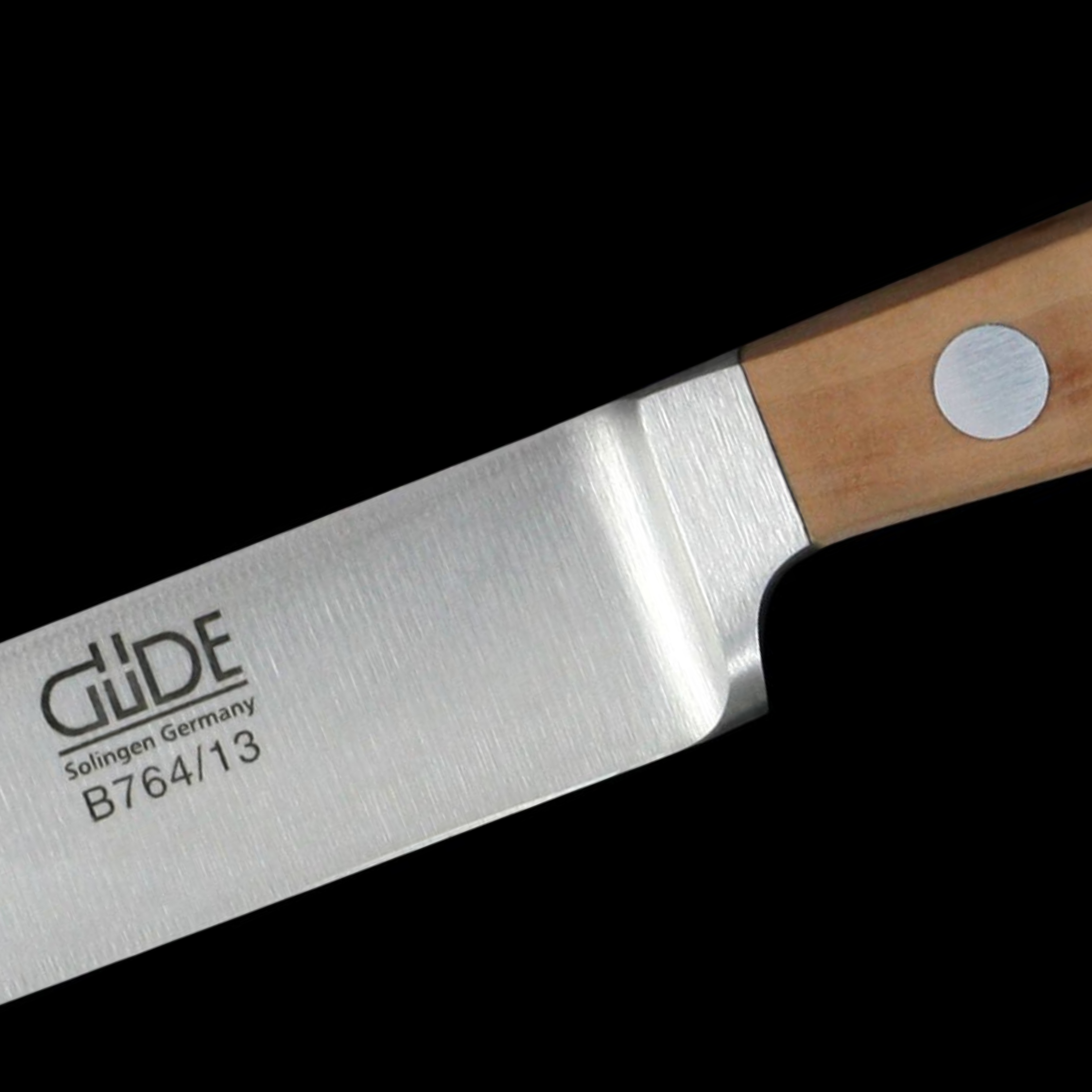 Gude Alpha Pear Series Forged Double Bolster Utility Knife 5", Pearwood Handle - GuedeUSA