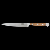 Gude Alpha Pear Series Forged Double Bolster Slicing Knife 6", Pearwood Handle - GuedeUSA