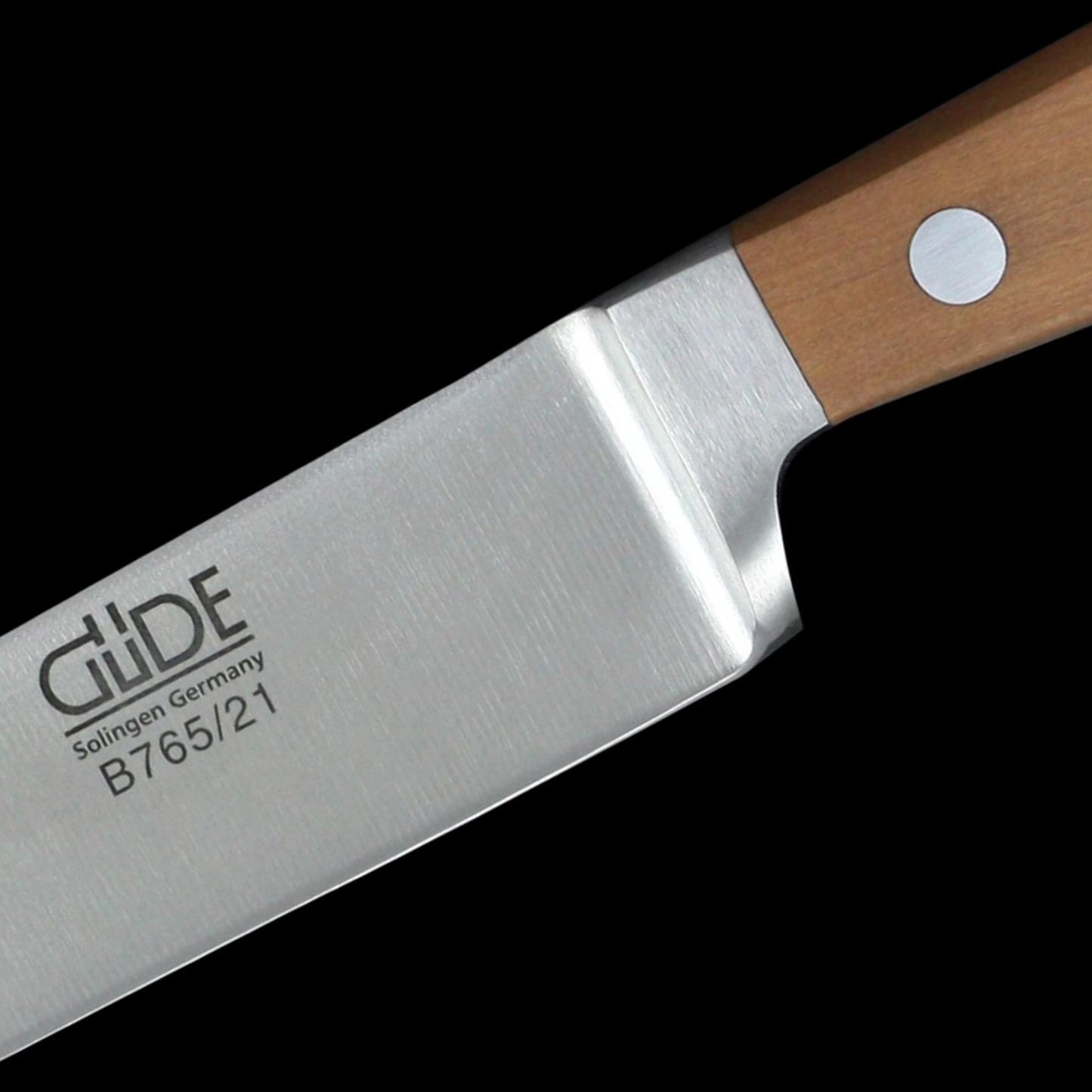 Gude Alpha Birne Series Forged Double Bolster Slicing Knife 10", Pearwood Handle - GuedeUSA