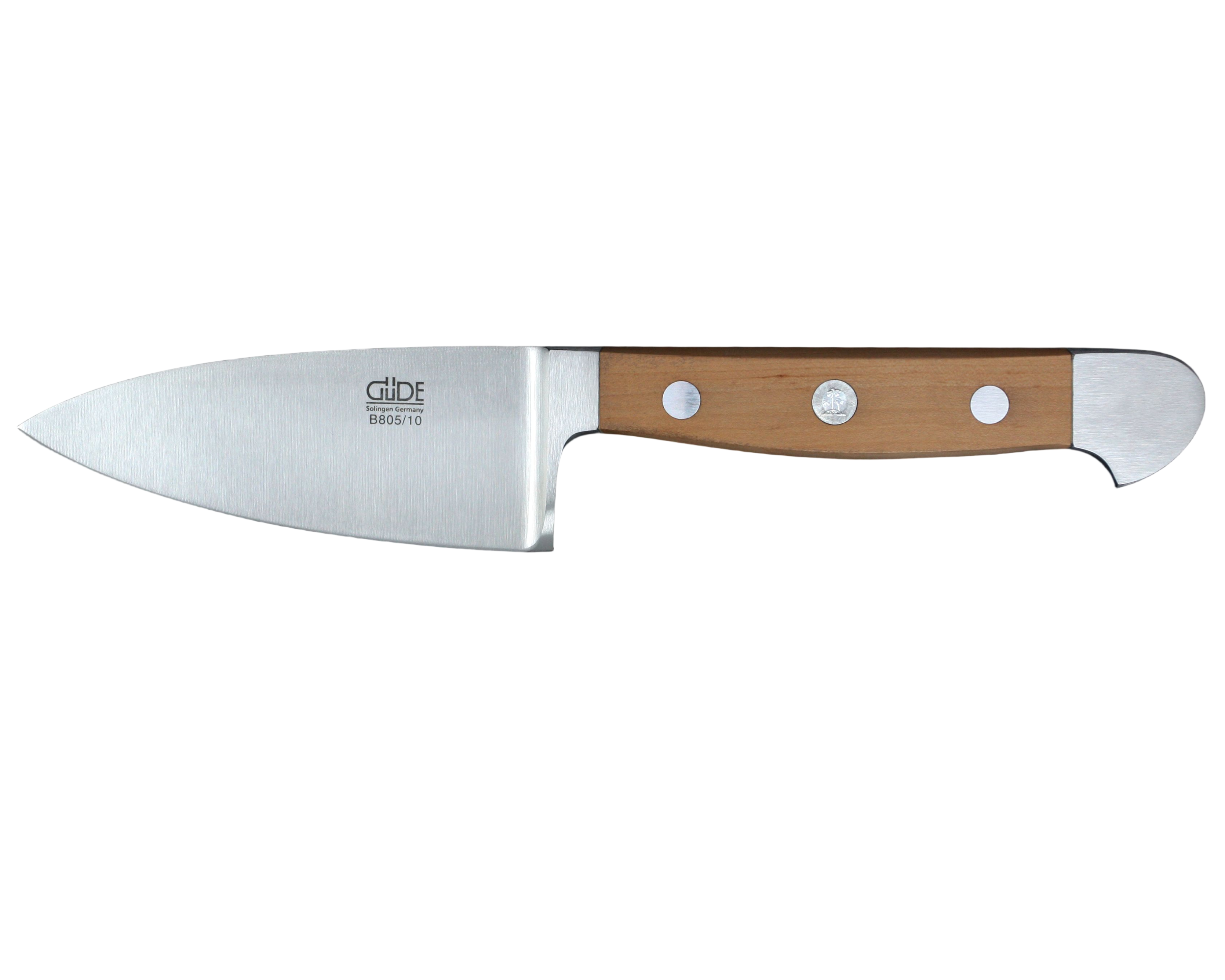 Gude Alpha Pear Series Forged Double Bolster Hard Cheese Knife 3-in, Luxury Pear Wood Handle - Gude Shop USA