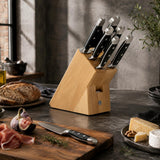Güde Alpha Series 8-Piece Knife Block Set, includes a 3.5-inch paring and 5-inch utility knife