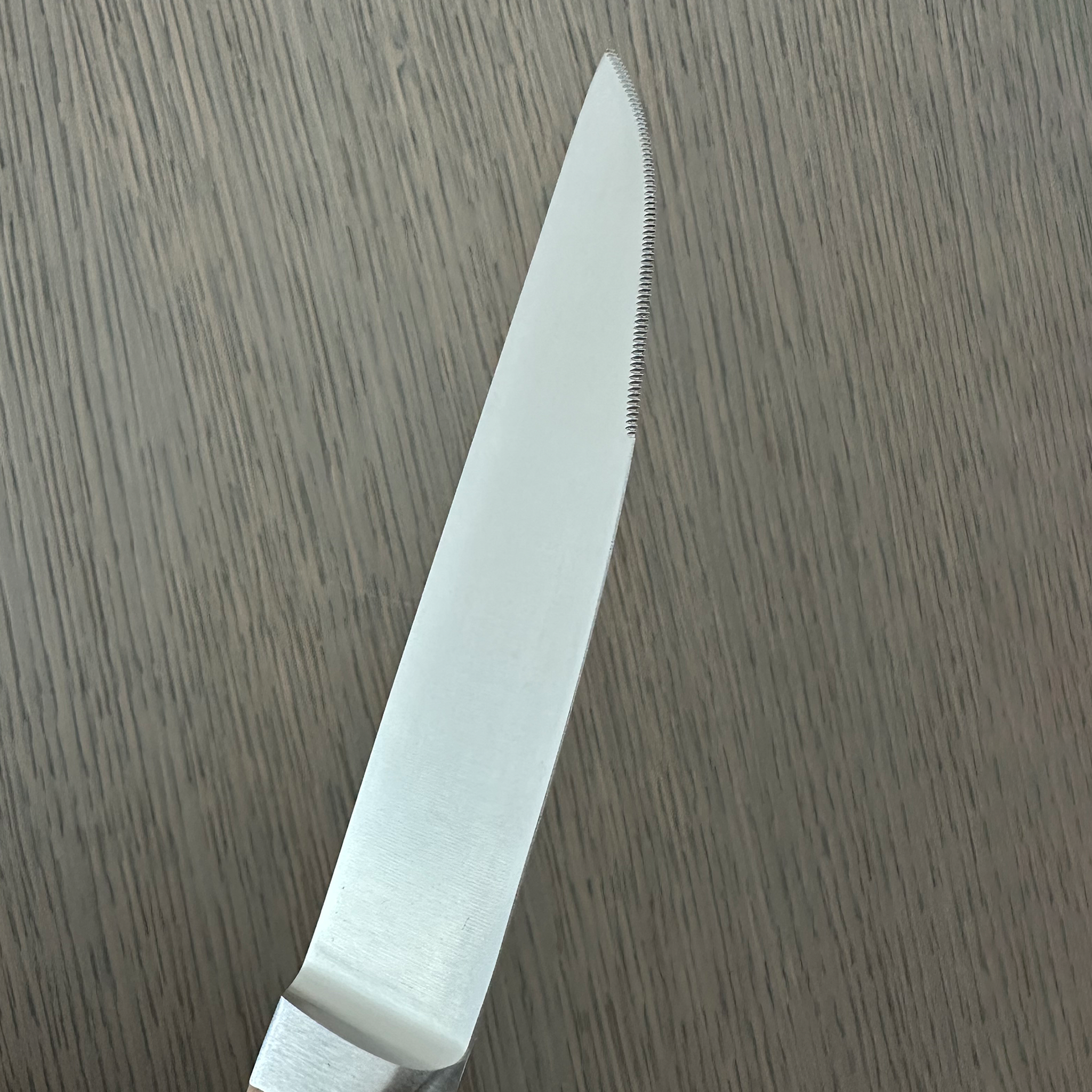 Gude Alpha Olive Series Forged Double Bolster Porterhouse Serrated Steak Knife 4-1/2-in, Olivewood Handle – Gude Shop USA