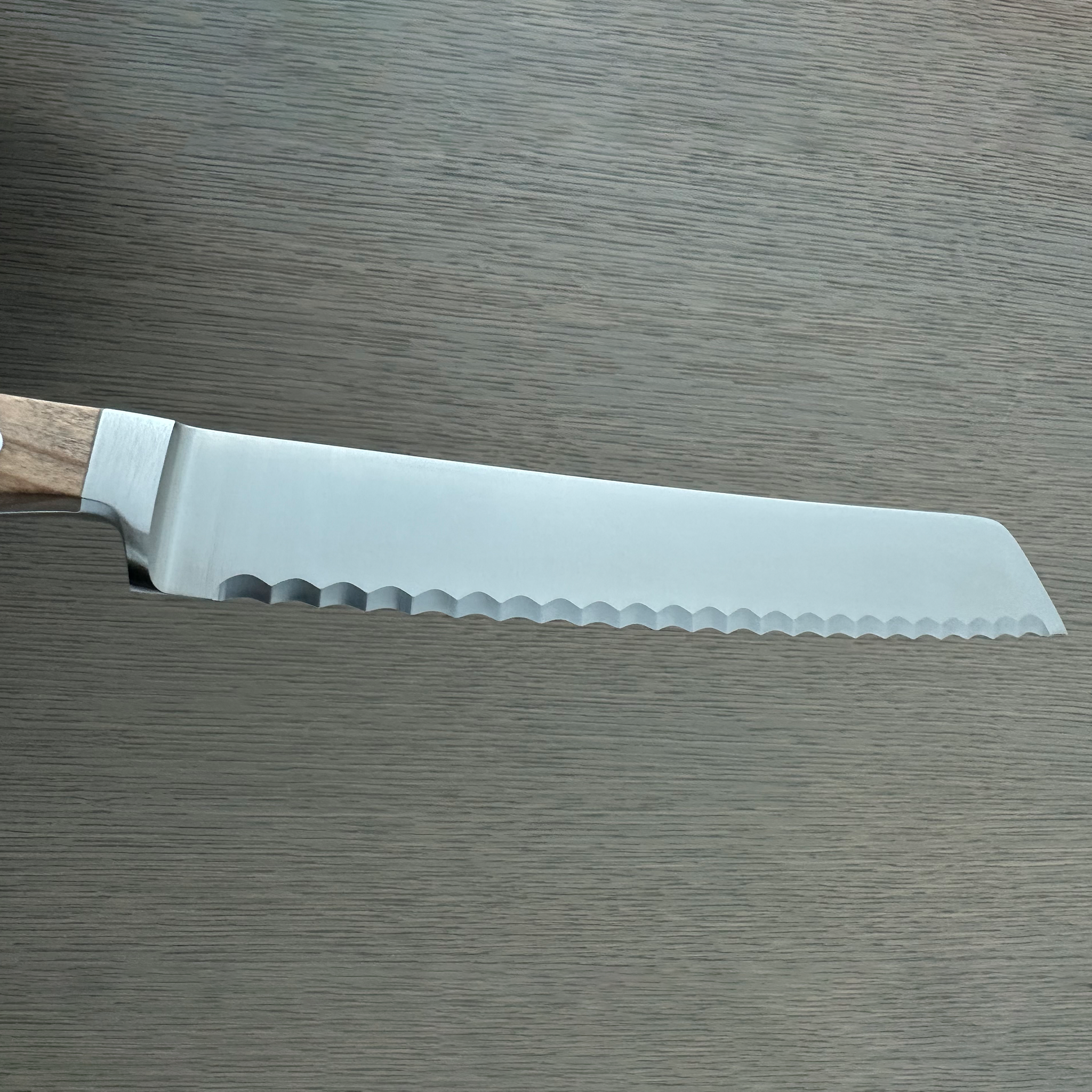 Gude Alpha Olive Series Forged Double Bolster Serrated Bread Knife 8-in, Olivewood Handle – Gude Shop USA