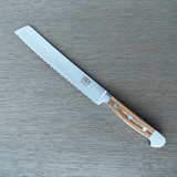 Gude Alpha Olive Series Forged Double Bolster Serrated Bread Knife 8-in, Olivewood Handle – Gude Shop USA