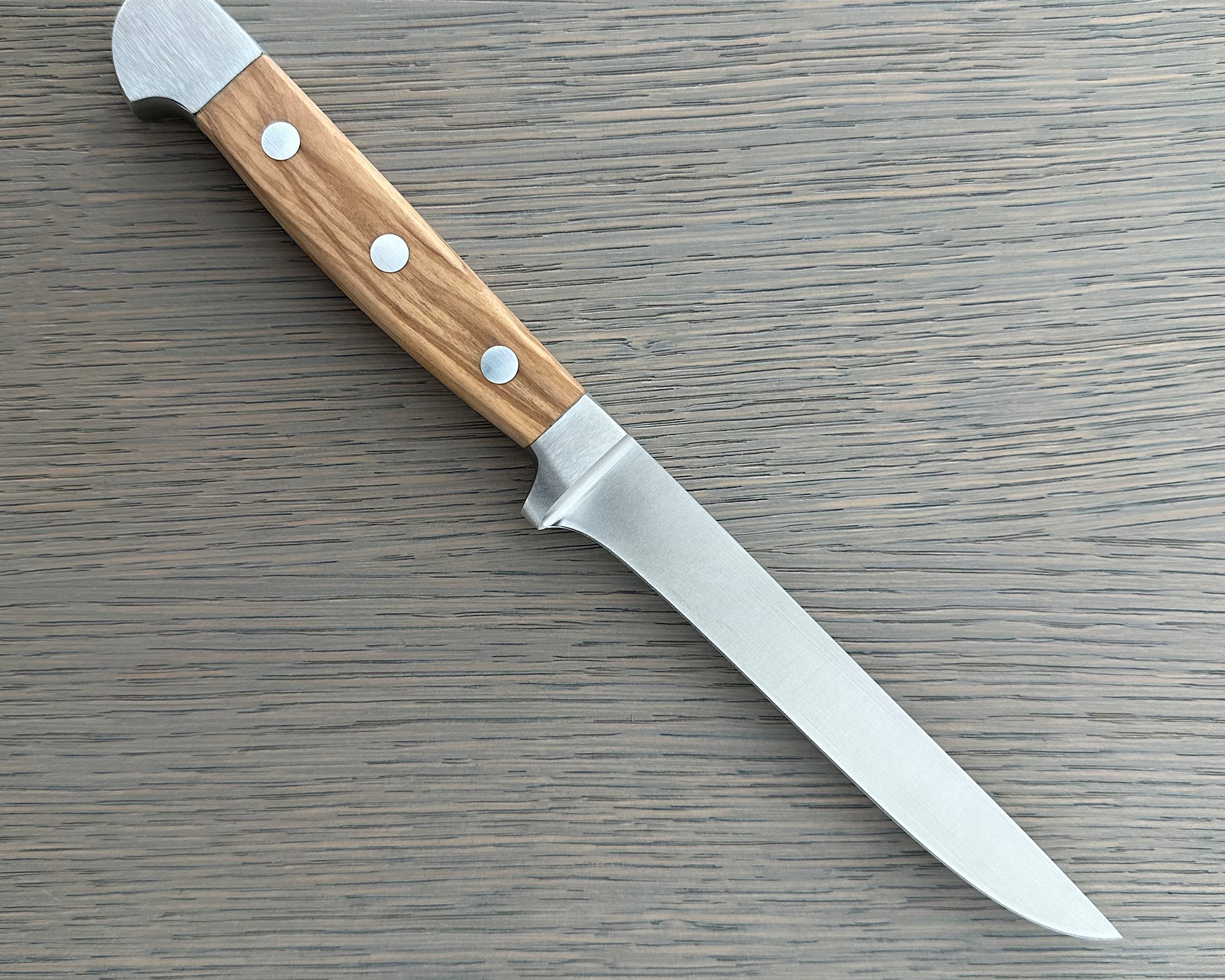 Gude Alpha Olive Series Forged Double Bolster Flexible Boning Knife 5-in, Olivewood Handle – Gude Shop USA