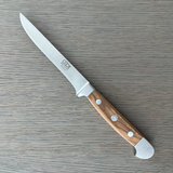 Gude Alpha Olive Series Forged Double Bolster Flexible Boning Knife 5-in, Olivewood Handle – Gude Shop USA