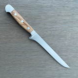 Gude Alpha Olive Series Forged Double Bolster Boning Knife 6-in, Olivewood Handle – Gude Shop USA
