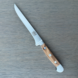 Gude Alpha Olive Series Forged Double Bolster Boning Knife 6-in, Olivewood Handle – Gude Shop USA