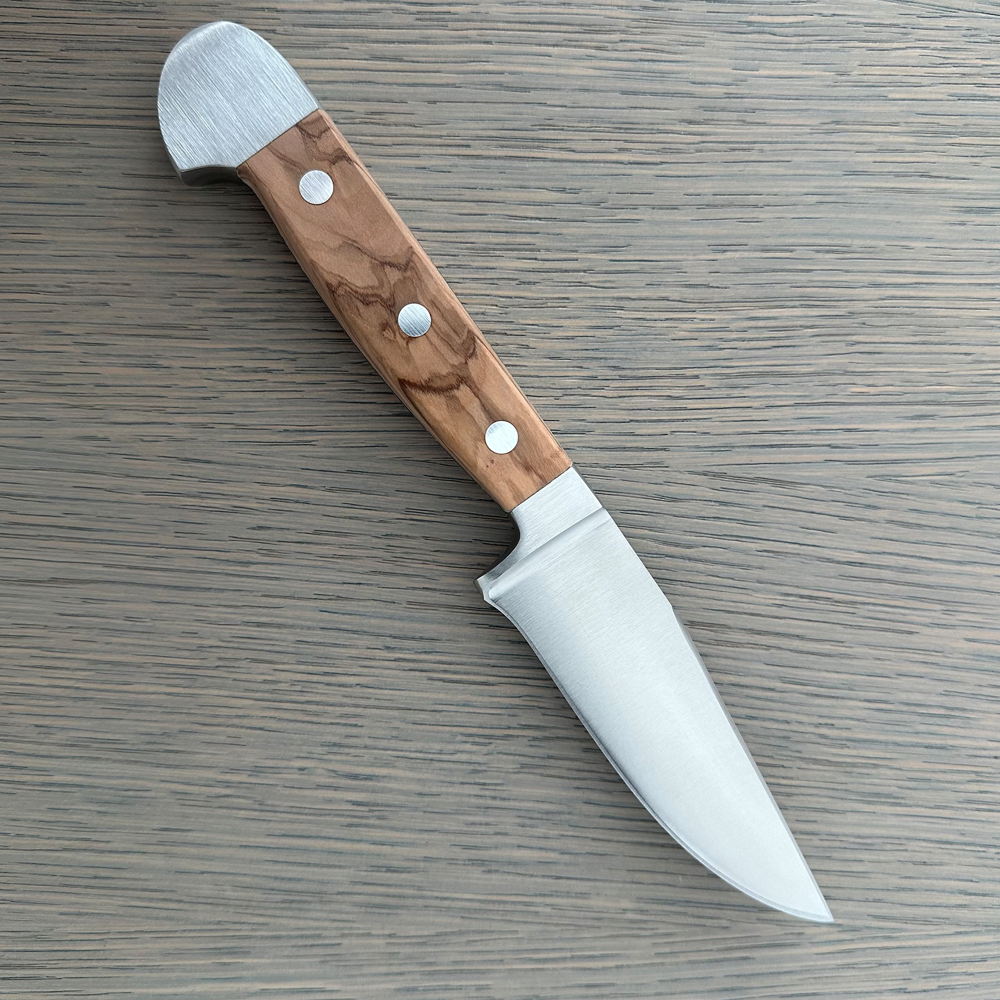 Güde Alpha Olive Series Bavarian Utility Knife 4-inch, handcrafted in Solingen, Germany by traditional methods