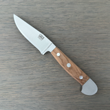 Güde Alpha Olive Bavarian Utility Knife 4-in with olive wood handle, hand-forged in Solingen, Germany