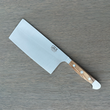 Gude Alpha Olive Series Forged Double Bolster Cleaver Knife 7-in / 14.1-oz,  Olivewood Handle – Gude Shop USA
