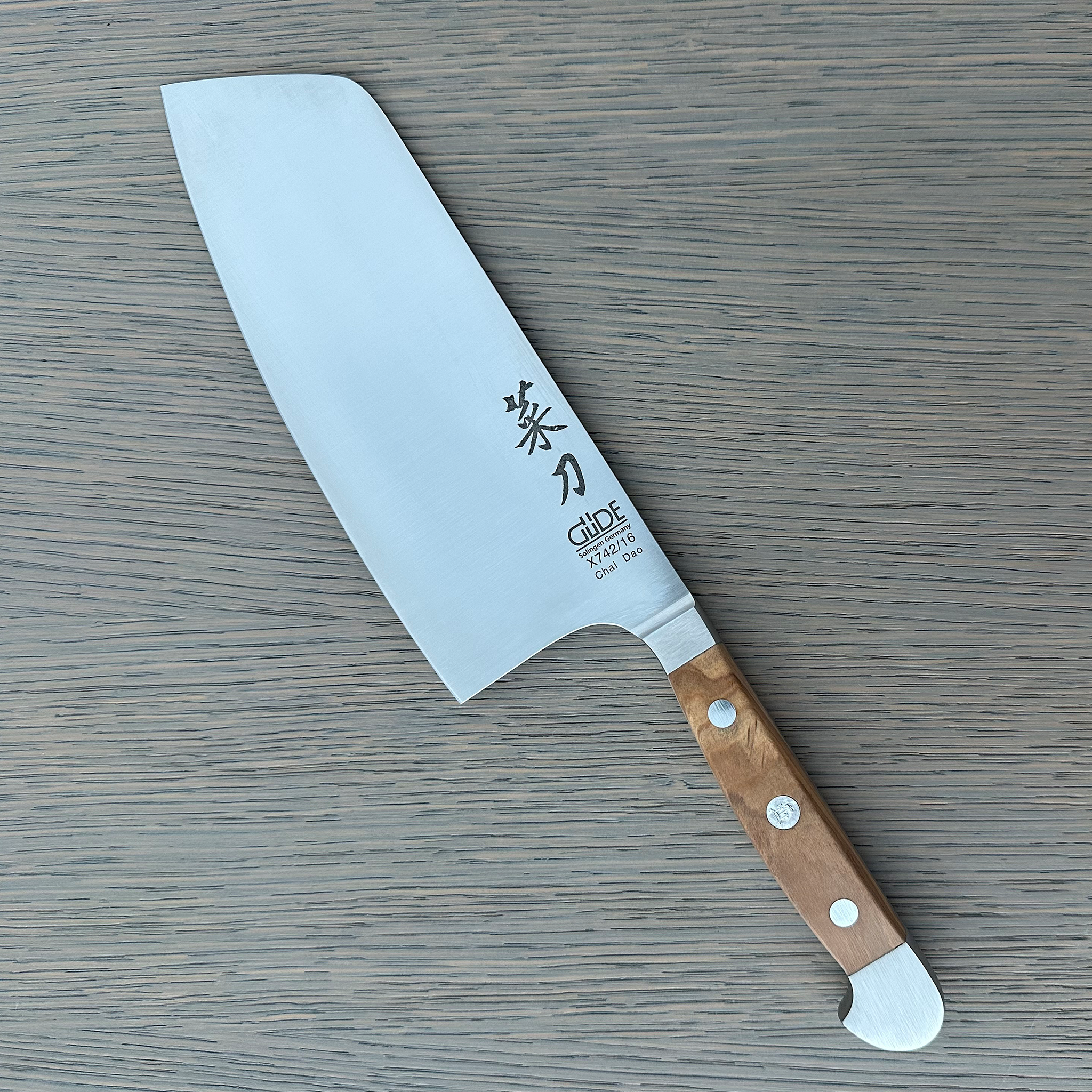 Gude Alpha Olive Series Forged Double Bolster Chinese Chai Dao Chef's Knife 6-in, Olivewood Handle – Gude Shop USA