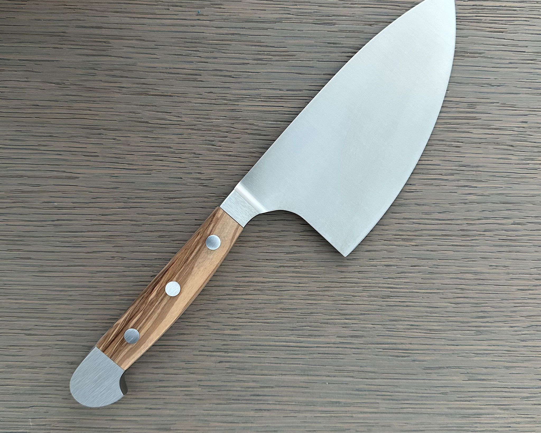 Gude Alpha Olive Series Forged Double Bolster Herb Knife 5-in, Olivewood Handle – Gude Shop USA