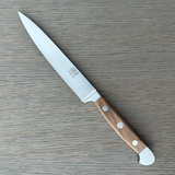 Güde Alpha Olive Slicing Knife 6-in with olive wood handle, hand-forged in Solingen, Germany