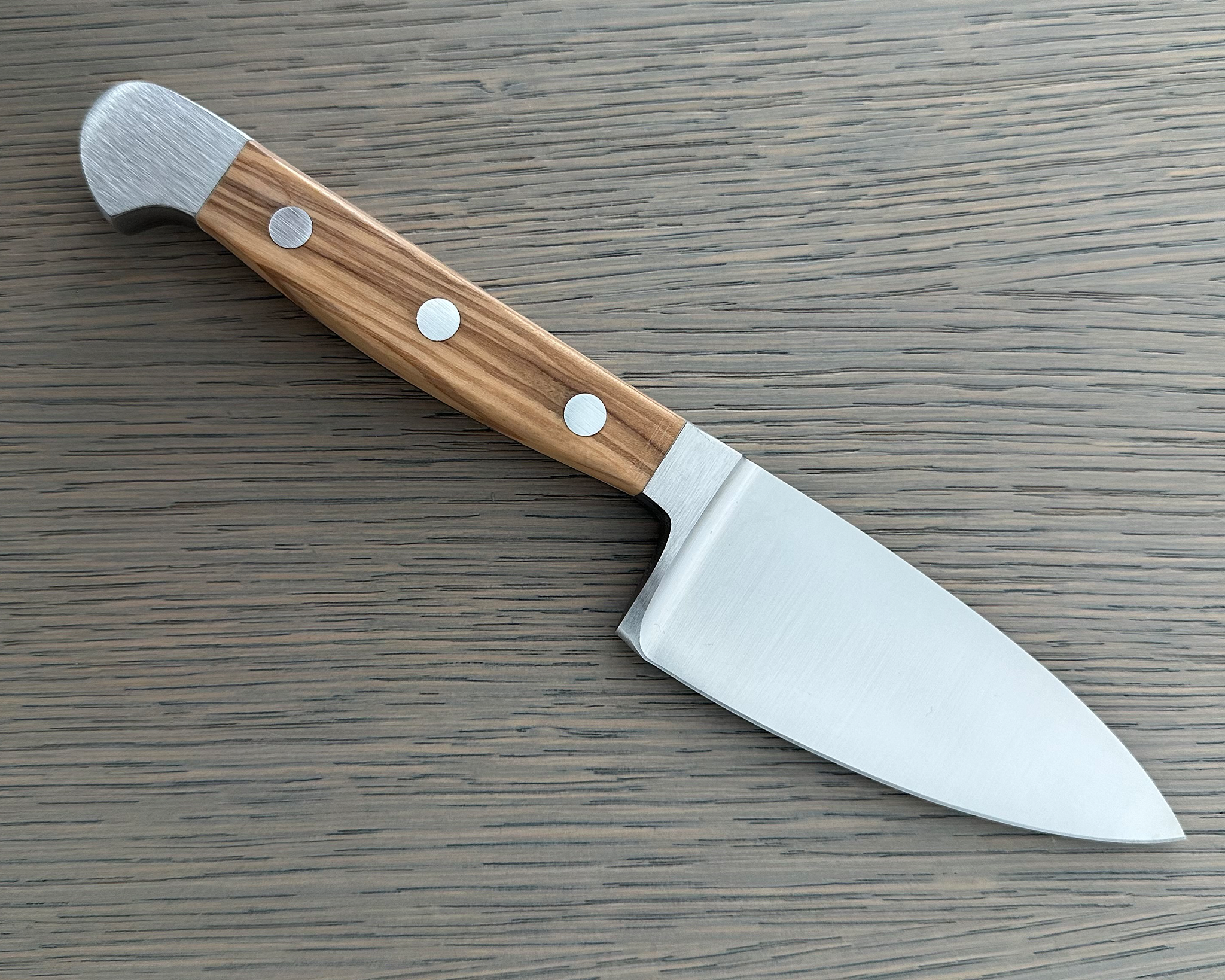 Gude Alpha Olive Series Forged Double Bolster Hard Cheese Knife 3-in, Olivewood Handle – Gude Shop USA