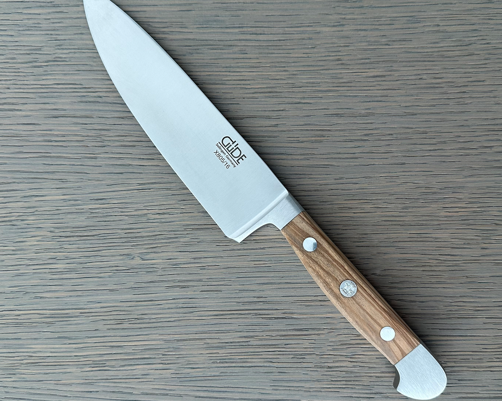 Gude Alpha Olive Series Forged Double Bolster Chef Knife 6-in, Olivewood Handle – Gude Shop USA