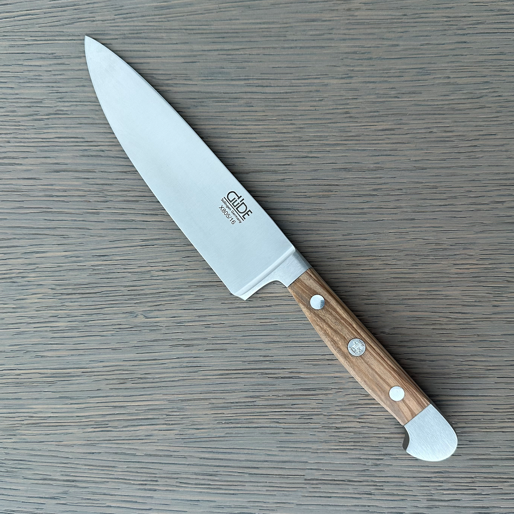 Gude Alpha Olive Series Forged Double Bolster Chef Knife 6-in, Olivewood Handle – Gude Shop USA