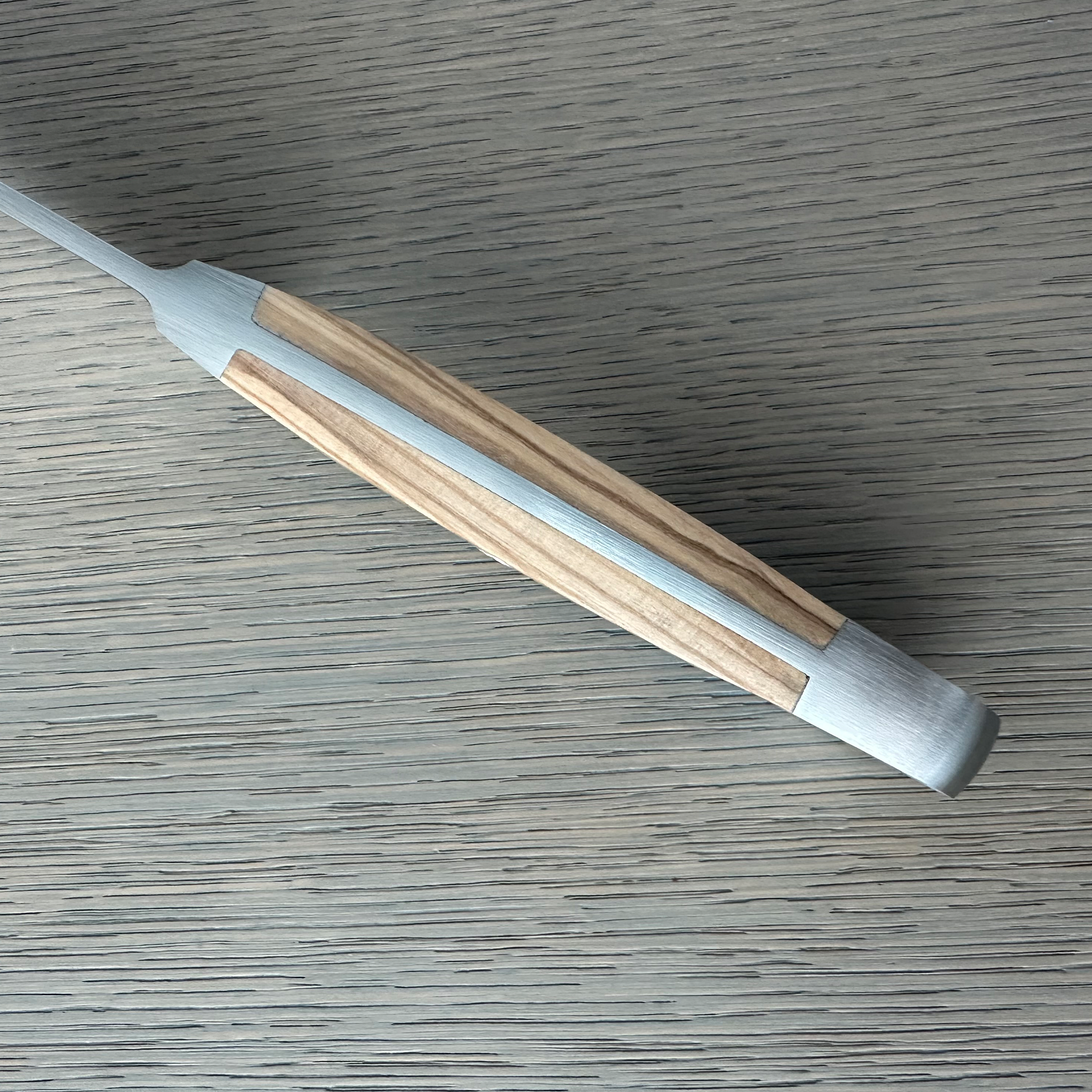 Gude Alpha Olive Series Forged Double Bolster Chef's Knife 8-in, Olivewood Handle – Gude Shop USA