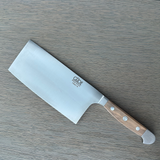 Gude Alpha Olive Series Forged Double Bolster Cleaver 7-in / 10.5-oz, Olivewood Handle – Gude Shop USA