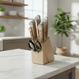 Güde Alpha Olive Series 10-Piece Set, includes a 3.5-inch paring and 5-inch utility knife