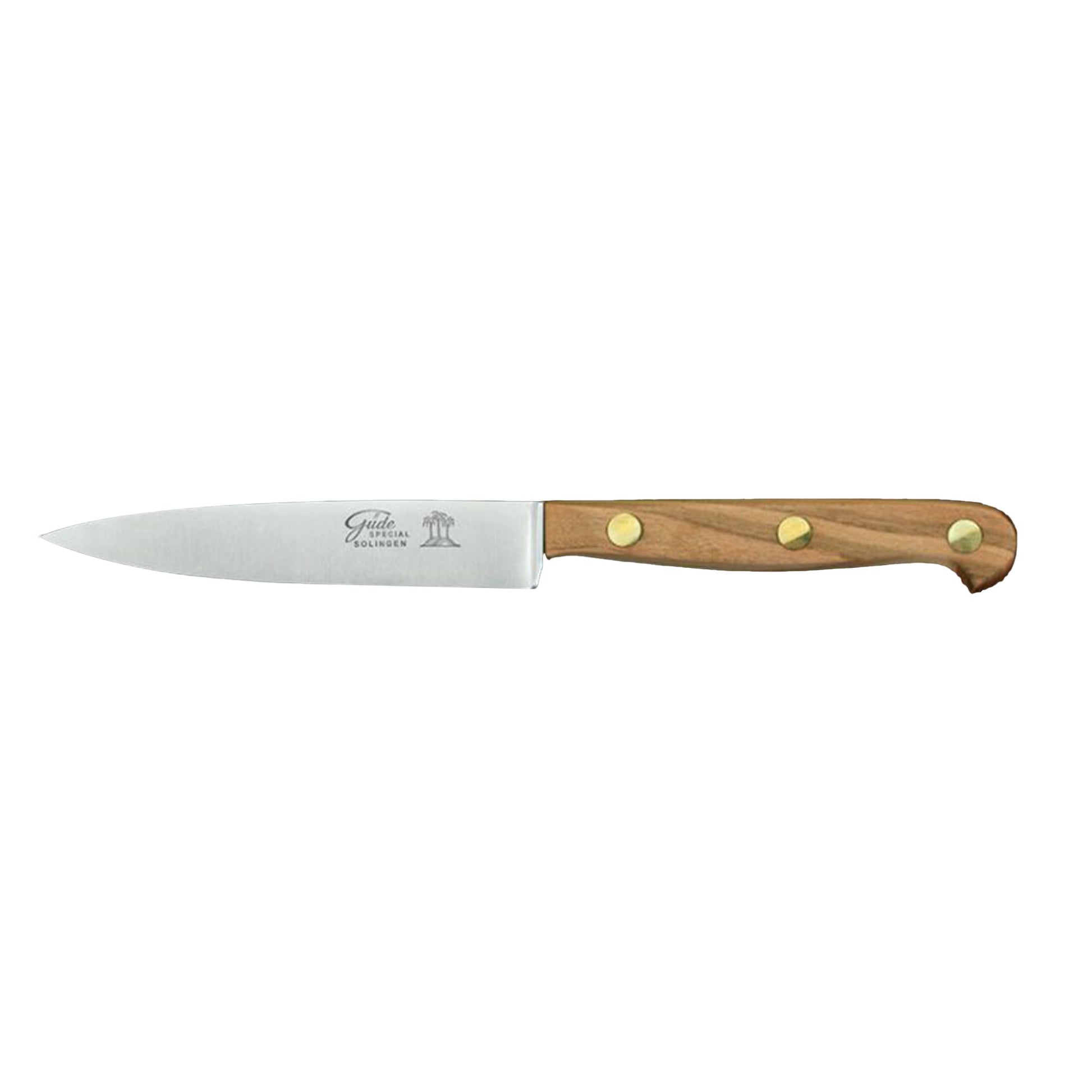 Gude Karl Güde Series Forged Double Bolster Larding Knife 4-in, Plum Wood Handle - Gude Shop USA